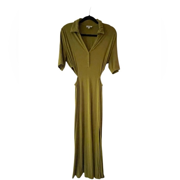 essie golden x the drop Dresses & Skirts - Essie Golden x The Drop Elegant Olive Green Maxi Dress Size: M Women’s Causal